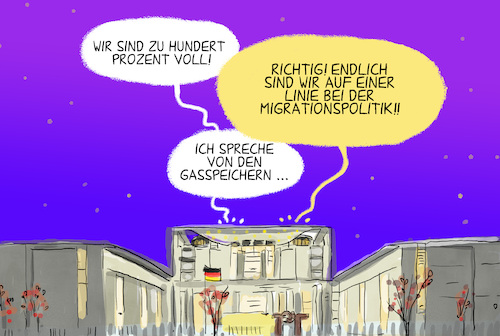 Cartoon: Migrationsgipfel (medium) by leopold maurer tagged migrationsgipfel,migration,bund,länder,deutschland,asyl,flüchtlinge,kanzleramt,gas,gasspeicher,voll,energie,leopold,maurer,cartoon,karikatur,migrationsgipfel,migration,bund,länder,deutschland,asyl,flüchtlinge,kanzleramt,gas,gasspeicher,voll,energie,leopold,maurer,cartoon,karikatur