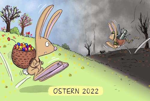 Cartoon: Ostern 2022 (medium) by leopold maurer tagged krieg,ostern,osterhase,russland,ukraine,putin,europa,deutschland,waffen,frieden,leopold,maurer,karikatur,cartoon,krieg,ostern,osterhase,russland,ukraine,putin,europa,deutschland,waffen,frieden,leopold,maurer,karikatur,cartoon