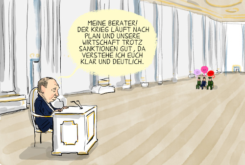 Putin und seine Berater Putin und seine Berater