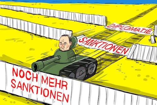 Cartoon: Sanktionen gegen Putin (medium) by leopold maurer tagged sanktionen,putin,krieg,ukraine,russland,invasion,angriffsanktionen,nato,eu,westen,osten,diplomatie,verzweiflung,massnahmen,unaufhaltbar,unbeeindruckt,leopold,maurer,cartoon,karikatur,sanktionen,putin,krieg,ukraine,russland,invasion,angriffsanktionen,nato,eu,westen,osten,diplomatie,verzweiflung,massnahmen,unaufhaltbar,unbeeindruckt,leopold,maurer,cartoon,karikatur