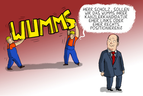 Cartoon: scholz kanzlerkandidatur spd (medium) by leopold maurer tagged kanzler,kandidatur,spd,scholz,kanzler,kandidatur,spd,scholz