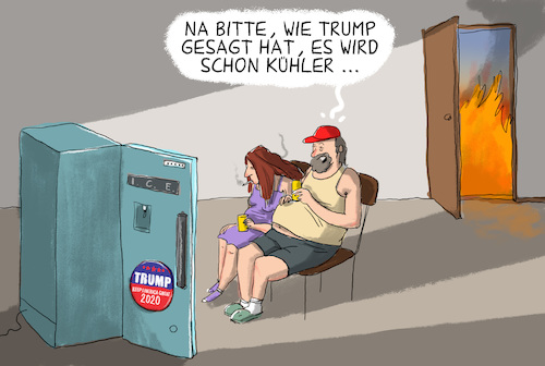 Cartoon: trump leugnet klimawandel (medium) by leopold maurer tagged trump,klimawandel,feuer,brand,wahl,präsident,trump,klimawandel,feuer,brand,wahl,präsident