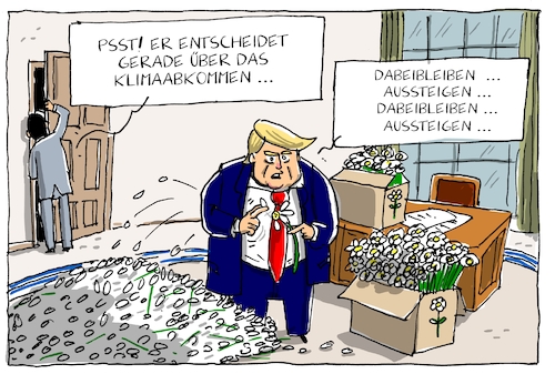 Cartoon: trump und klimaabkommen (medium) by leopold maurer tagged usa,trump,präsident,entscheidung,verbleib,ausstieg,klimaabkommen,klimaschutz,usa,trump,präsident,entscheidung,verbleib,ausstieg,klimaabkommen,klimaschutz