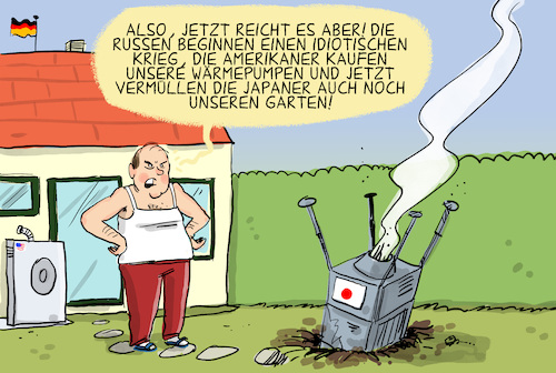 Cartoon: Viessmann Deal und Mondlander (medium) by leopold maurer tagged viessmann,wärmepumpen,verkauft,usa,japan,russland,krieg,energiekrise,klimawandel,heizung,mond,lander,weisser,hase,carrier,global,deutschland,firma,ukraine,leopold,maurer,cartoon,karikatur,viessmann,wärmepumpen,verkauft,usa,japan,russland,krieg,energiekrise,klimawandel,heizung,mond,lander,weisser,hase,carrier,global,deutschland,firma,ukraine,leopold,maurer,cartoon,karikatur