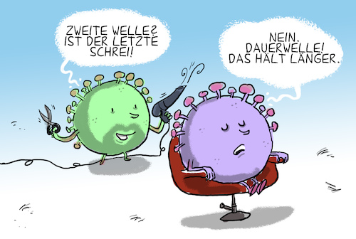 Cartoon: zweite welle (medium) by leopold maurer tagged corona,covid,virus,zweite,welle,pandemie,corona,covid,virus,zweite,welle,pandemie