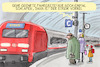 Cartoon: Bahnstreik (small) by leopold maurer tagged streik,deutsche,bahn,lokfuehrergewerkschaft,gdl,arbeitszeit,weihnachten,zug,ausfaelle,fahrgaeste,trost,bahnfahren,verspaetung,schnee,chaos,schlafen,leopold,maurer,cartoon,karikatur