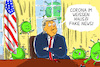 Cartoon: corona im weißen haus (small) by leopold maurer tagged corona,trump,usa