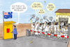 Cartoon: Djokovic darf einreisen (small) by leopold maurer tagged djokovic,tennis,sportler,australien,einreise,erlaubnis,ungeimpft,corona,covid,massnahmen,grand,slam,australian,open,einwanderer,ausnahme,prominent,grenze,ausreisepflichtig,hotel,leopold,maurer,cartoon,karikatur