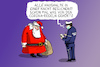 Cartoon: Einhaltung der Corona Regeln (small) by leopold maurer tagged corona,covid,regeln,abstand,hygiene,haushalt,besuch,familie,weihnachtsmann,polizist,2020