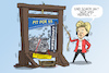 Cartoon: Fit For 55 (small) by leopold maurer tagged fit,for,55,eu,kommission,co2,ausstoss,autoindustrie,wirtschaft,verbrennungsmotoren,reduktion,prozent,von,der,leyen,guillotine,industrie,gegenstimmen,diskussion