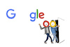 Cartoon: google gründer rückzug (small) by leopold maurer tagged google,gründer,larry,page,sergey,brin,rückzug