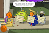 Cartoon: halloween 2020 (small) by leopold maurer tagged halloween,2020,corona,covid,lockdown,terroristen,islamismus,anschläge,wahl,trump,usa,präsident,amtszeit,virus,horror