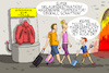 Cartoon: Hitzewelle und urlaub 2021 (small) by leopold maurer tagged hitzewelle,europa,süden,klimawandel,corona,covid,test,rückkehrer,urlaub,ferien,2021,hölle