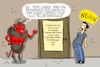 Cartoon: höllenqual (small) by leopold maurer tagged corona,talk,covid,pandemie,wirtschaft,mutation,lockerung,lockdown,impfung,querdenker,teufel,qual,hölle,leopold,maurer,cartoon,comic,karikatur,illustration