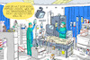 Cartoon: Intensivstationen am Limit (small) by leopold maurer tagged intensivstation,personal,pfleger,ärzte,limit,ende,patienten,triage,impfgegner,impfverweigerer,pflegepersonal,erschöpfung,pharmaindustrie,verschwörung,impfung,corona,covid,sars,cov,19,virus,intensivbetten,betreuung,verlegen,überfüllung