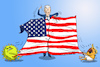 Cartoon: joe biden (small) by leopold maurer tagged biden,corona,trump,elction,wahl,2020