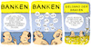 Cartoon: Kreditzinsen und Sparzinsen (small) by leopold maurer tagged banken,zinsen,sparen,kredit,politik,geld,gering,geldbad,kunden,ezb,nationalbanken,leopold,maurer,cartoon,karikatur,illustration