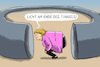 Cartoon: Merkel Licht am Ende des Tunnels (small) by leopold maurer tagged merkel,corona,pandemie,impfung,covid,virus,lockerungen,lockdown,tunnel,licht,kreis,hoffnung,spruch