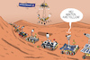 Cartoon: Nasa-Sonde Perseverance (small) by leopold maurer tagged mars,perseverance,nasa,mission,landung,sonde,rover,stau,usa,china,japan,russland,europa,überfüllt,leopold,maurer,karikatur,cartoon,comic,illustration