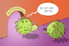 Cartoon: Neue Corona-Mutation (small) by leopold maurer tagged corona,covid,virus,mutation,großbritannien