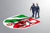 Cartoon: nrw polizei (small) by leopold maurer tagged nrw,polizei,rechtsextrem