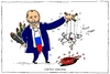 Cartoon: puppet master (small) by leopold maurer tagged putin,russia,syria,talks,war,peace,terrorism,economy,assad,usa,uno,player,puppet,master,syrien,friedenstaube,gespräche,verhandlungen