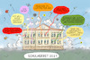 Cartoon: Schulherbst 2021 (small) by leopold maurer tagged schule,herbst,2021,impfung,test,corona,covid,pandemie,homeschooling,eltern,schueler,lehrer,luftfilter