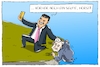 Cartoon: söder und seehofer (small) by leopold maurer tagged söder,seehofer,horst,abgrund,machtkampf,sieger,ministerpräsident,bayern,csu