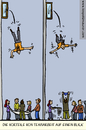 Cartoon: Teamarbeit (small) by leopold maurer tagged teamarbeit,einzelkämpfer,gruppe,einzelner