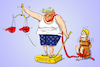 Cartoon: Trump Immunität (small) by leopold maurer tagged supreme,court,gericht,immunität,präsident,ex,strafverfahren,amtshandlungen,privat,donald,trump,strafe,justitia,recht,über,justiz,biden,wahl,usa,teil,leopold,maurer,karikatur,cartoon