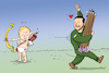 Cartoon: Valentinstag (small) by leopold maurer tagged valentinstag,amor,pfeile,munition,selenskyj,ukraine,waffen,westen,nato,panzer,kampfjets,liebe,frieden,russland,putin,krieg,blumen,waffenproduktion,leopold,maurer,karikatur,cartoon