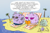 Cartoon: Virale Urlaubsgrüsse (small) by leopold maurer tagged sommer,2021,urlaub,lockerungen,verschärfungen,pandemie,corona,covid,virus,delta,infektionszahlen,reise,reiserückkehrer,strand,inzidenz,impfung,impfbereitschaft,sportveranstaltung,em,olympiade,tokyo,nachtgastronomie,veranstaltungen,mutation