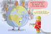 Cartoon: Warten auf Abschlusserklärung (small) by leopold maurer tagged abschlusserklärung,weltklimakonferenz,klimawandel,erderwärmung,löschen,ausstieg,fossile,brennstofe,dubai,cop,28,erde,warten,leopold,maurer,cartoon,karikatur