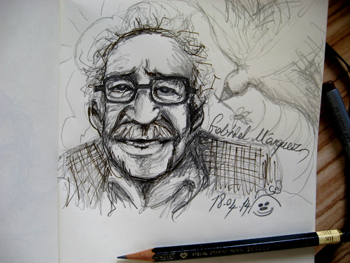 Cartoon: Gabriel Garcia Marquez (medium) by Mineds tagged gabriel,garcia,marquez
