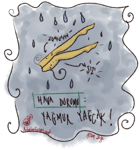 Cartoon: Rheumatism and Spring (medium) by Mineds tagged rheumatism,spring,rain,pain