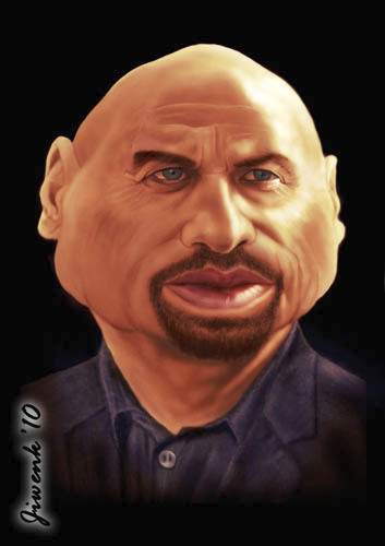 Cartoon: John Travolta (medium) by Jiwenk tagged john,travolta