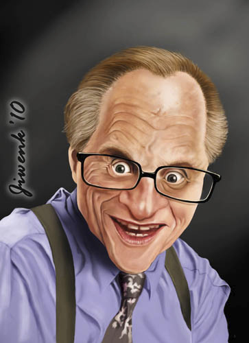 Cartoon: Larry King (medium) by Jiwenk tagged larry,king