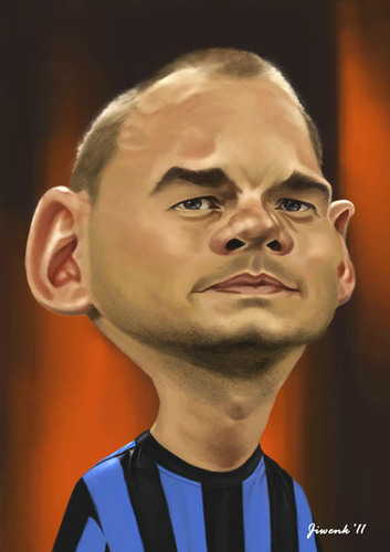 Cartoon: Wesley Sneijder (medium) by Jiwenk tagged wesley,sneijder