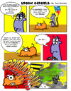 Cartoon: Urban Gerbils.Colonic (small) by Danno tagged traditional mixed media funny cartoon comic strip page urban gerbils colonic fart gag