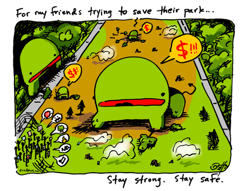 Cartoon: For friends of Gezi Park Protest (medium) by ericHews tagged turkey,istanbul,protest,art,comic,gezi,park