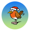 Cartoon: Robin (small) by Ellis Nadler tagged robin,redbreast,bird,xmas,christmas,hat,santa