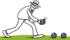 Cartoon: The Bowls Bomber (small) by Ellis Nadler tagged bowls,bomb,bomber,game,sport,lawn,panama,hat,sinister