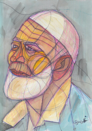 Cartoon: Ahmed Deedat (medium) by omar seddek mostafa tagged ahmed,deedat