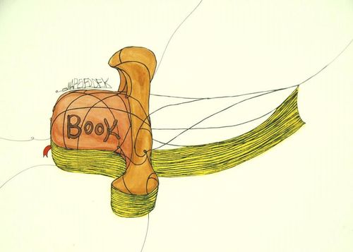 Cartoon: book (medium) by omar seddek mostafa tagged book