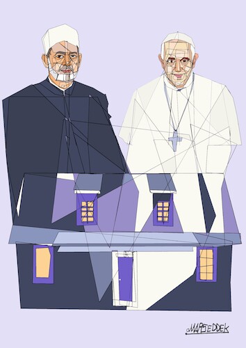 Cartoon: coexistence (medium) by omar seddek mostafa tagged coexistence