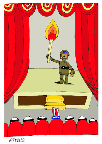 Cartoon: cowards (medium) by omar seddek mostafa tagged cowards