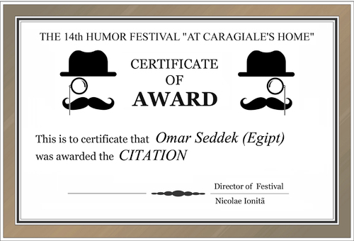 Cartoon: Honorary Award (medium) by omar seddek mostafa tagged honorary,award