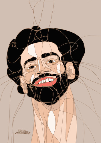 Cartoon: Mohamed Salah (medium) by omar seddek mostafa tagged mohamed,salah