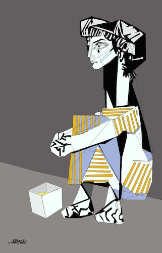 Cartoon: Picasso (medium) by omar seddek mostafa tagged picasso