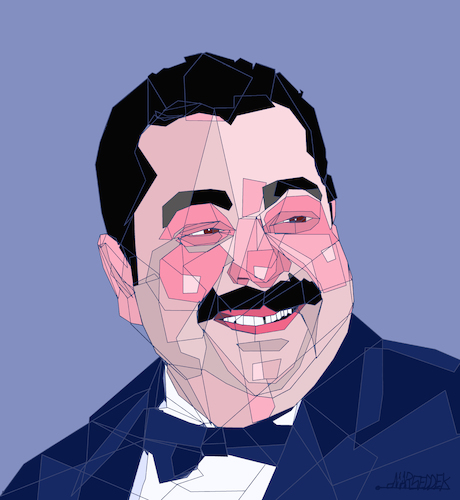 Cartoon: Tariq Abdel Aziz (medium) by omar seddek mostafa tagged tariq,abdel,aziz,egyptian,actor